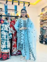 প্রিমিয়াম  জর্জেটের ,অর্গানজা পাকিস্তানি ইন্সপায়ার থ্রি-পিস (CODE-305)