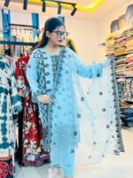 প্রিমিয়াম  জর্জেটের ,অর্গানজা পাকিস্তানি ইন্সপায়ার থ্রি-পিস (CODE-305) - Image 2