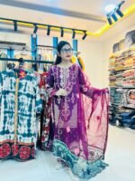 প্রিমিয়াম  জর্জেটের ,অর্গানজা পাকিস্তানি ইন্সপায়ার থ্রি-পিস (CODE-306) - Image 2