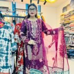 প্রিমিয়াম  জর্জেটের ,অর্গানজা পাকিস্তানি ইন্সপায়ার থ্রি-পিস (CODE-306)