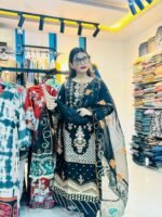 প্রিমিয়াম  জর্জেটের ,অর্গানজা পাকিস্তানি ইন্সপায়ার থ্রি-পিস (CODE-307) - Image 2