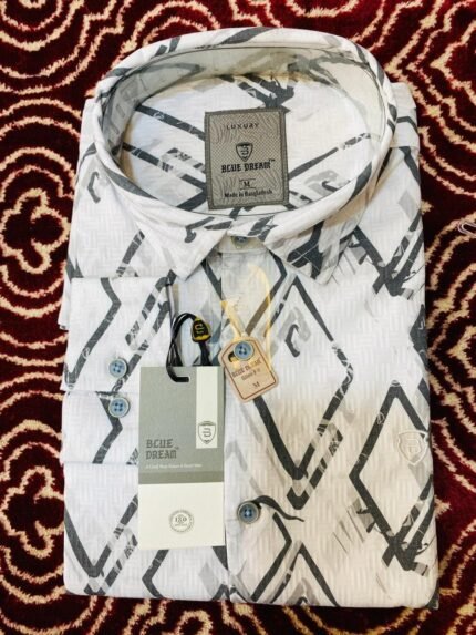 White with Brown Diamond Patterns