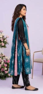 প্রিমিয়াম সিল্কের ডিজিটাল প্রিন্ট থ্রি-পিস (CODE-PF_0015) - Image 3