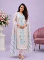 প্রিমিয়াম সিল্কের ডিজিটাল প্রিন্ট থ্রি-পিস (CODE-PF_0022)