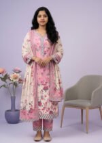 প্রিমিয়াম সিল্কের ডিজিটাল প্রিন্ট থ্রি-পিস (CODE-PF_0068)