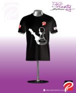 Black T-shirt Round Neck Half Sleeve_PFT_010
