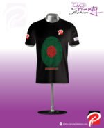 Black T-shirt Round Neck Half Sleeve_PFT_002