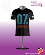 Black T-shirt Round Neck Half Sleeve_PFT_003