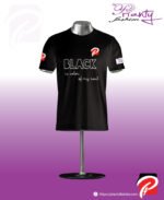 Black T-shirt Round Neck Half Sleeve_PFT_005