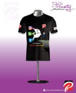 Black T-shirt Round Neck Half Sleeve_PFT_009