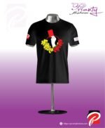 Black T-shirt Round Neck Half Sleeve_PFT_0112